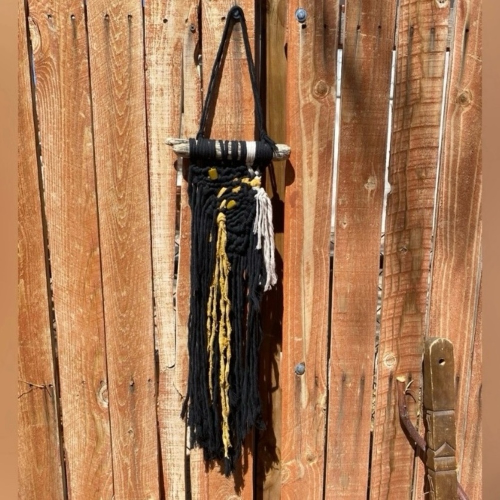 Handmade Cotton Macrame Driftwood Wall Hanging